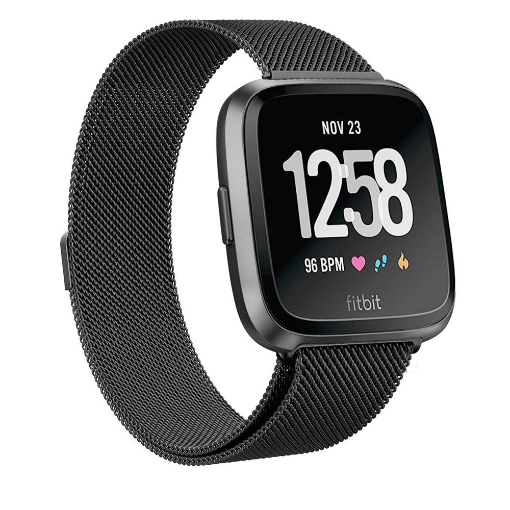 Fitbit Versa/ Versa Lite Milanese Loop Band Black - Eastlakes Electronics
